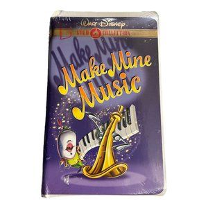 Vintage Disney's Make Mine Music VHS Tape Sealed Clamshell Case